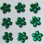 Flower Kundan Stone Light Green Color 12pcs