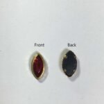 Glass Kundan Stones in Flat Back Mounts Eye Shape 8x5MM (Red)15grams - Image 3