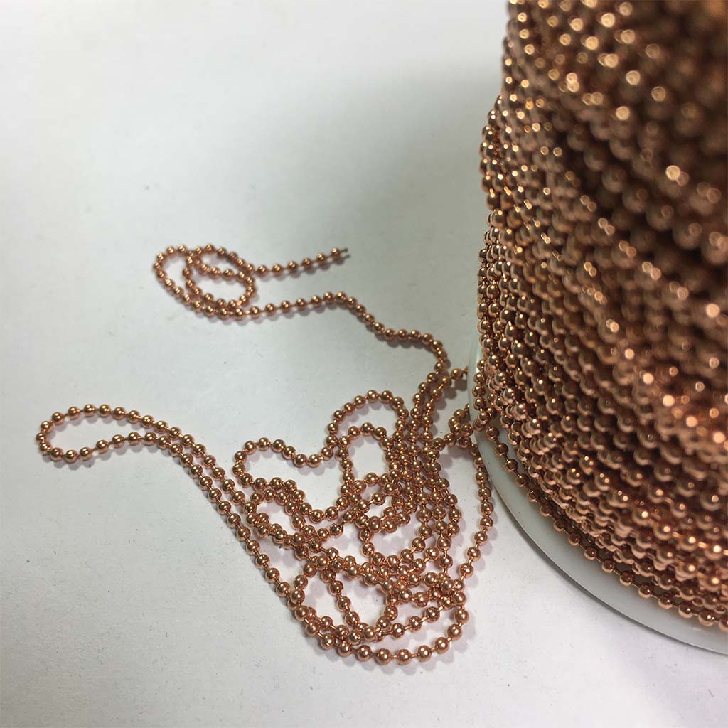 Ball Chain 1mm (2meter) Copper Color Small Size Aari  Embroidery  Materials Online shop