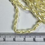 3MM Drop Shape Beads Pearl Cream Color 1Bunch (12 line) - Image 2