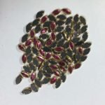 Glass Kundan Stones in Flat Back Mounts Eye Shape 8x5MM (Rose)15grams