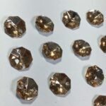 Kundan Stone 14mm Copper Color  2-Hole Octagon Shape 16 Pcs - Image 4