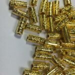 Filigree look Golden Cylindrical Beads for Jewelry Crafts Making (10grams) - Image 4