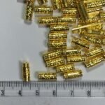Filigree look Golden Cylindrical Beads for Jewelry Crafts Making (10grams) - Image 2