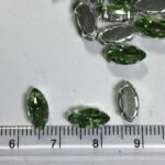 Clip Stone Eye Shape 8x5mm Light Green Color 12pcs - Image 2