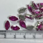 Clip Stone Eye Shape 8x5mm Rose Color 12pcs - Image 2
