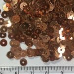 Jamki / Chamki Sequence / Round Shape Sewing Sequins Copper Color 5MM (10g) - Image 2