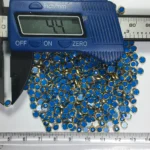 Matt Kundan(Framed) Stones in Flat Back Mounts Round Shape 4MM (Sky Blue)10grams - Image 3