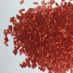 Cut Beads or Tube Beads (4mm) Dark Orange Color (25grams)