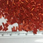 Cut Beads or Tube Beads (4mm) Dark Orange Color (25grams) - Image 2