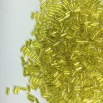 Cut Beads or Tube Bead (4mm) Yellow Color (25grams)