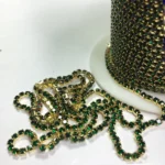 Stone Chain Green Color Size No.14PP (1Meter)