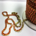 Stone Chain Orange Color Size No.14PP (1Meter)