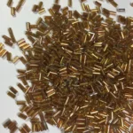 Cut Beads or Tube Beads (4mm) Gold Color with Multicolor Shade