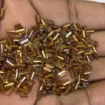 Cut Beads or Tube Beads (4mm) Gold Color with Multicolor Shade - Image 3