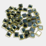 Framed Stone Mirror Type Square Shape 8MM Color White (20grams)