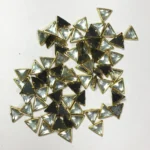 Framed Stone Triangle Shape 10MM Color White (20grams)