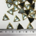 Framed Stone Triangle Shape 10MM Color White (20grams) - Image 2