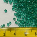 Glass Seed or Sugar Beads 2MM Cyan or Peacock Green Color (25 Grams) - Image 2