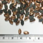 Kundan Stone Flat Back Framed Eye Shape 6mmX4mm Color Copper (25 Grams) - Image 2