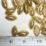 Ceramic Kundan Stone 8x5mm (8K Kisti 25grams) Eye Shape Gold Color - Image 3
