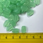 Tablet bead Oval shape Light Green Color (20grams) Size 10-7-4mm - Image 3