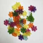 16mm Mixed Color Clear Flower Shape Brooch Material or Charms (10grams)