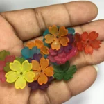 18mm Mixed Color Clear Cyanthiform Flower Shape Brooch Material or Charms (10grams) - Image 2
