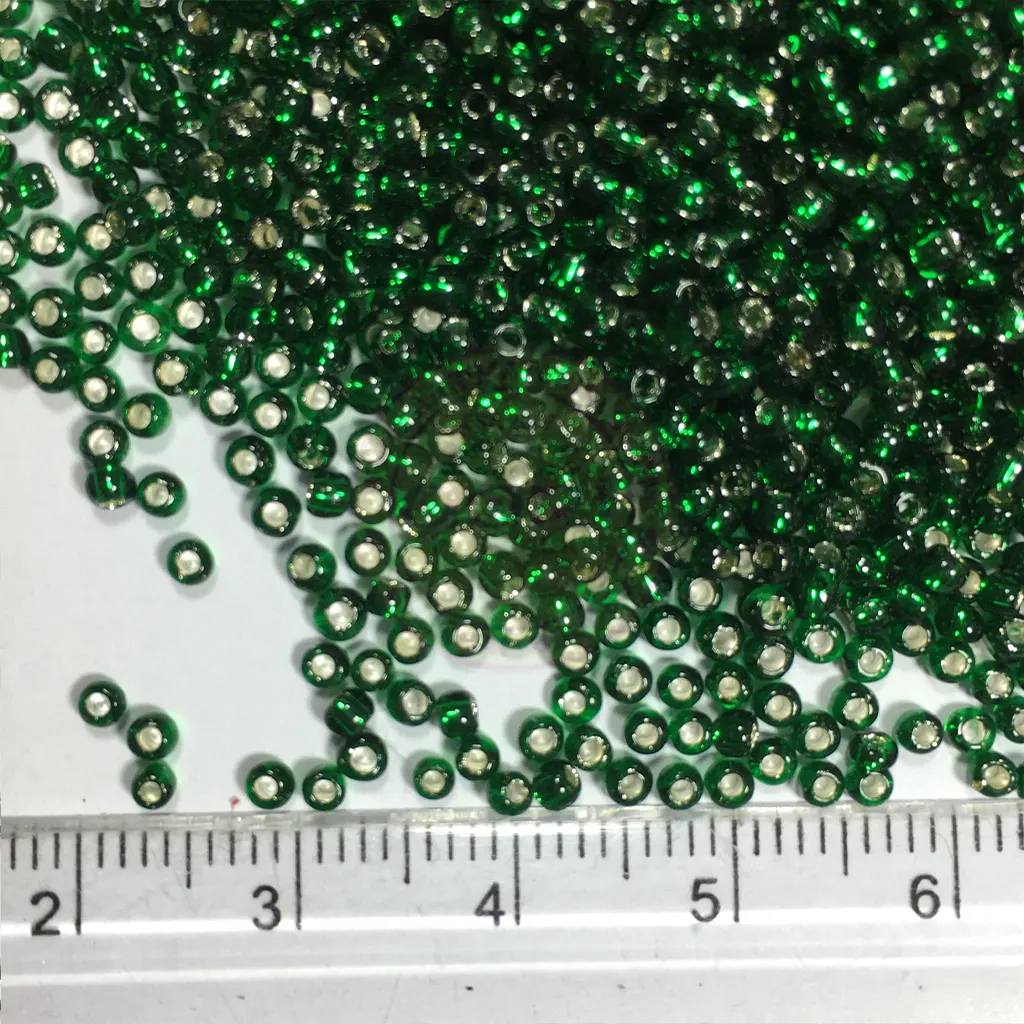 Glass Seed or Sugar Beads Size 2mm Green Color (Astar Brand) 25 Grams - Image 2