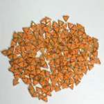 Matt Kundan (Framed) Stones Triangle Shape 4MM (Orange) 10grams