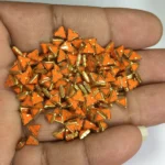Matt Kundan (Framed) Stones Triangle Shape 4MM (Orange) 10grams - Image 2