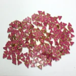 Matt Kundan (Framed) Stones Triangle Shape 4MM (Rose) 10grams