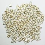 Matt Kundan (Framed) Stones Triangle Shape 4MM (White) 10grams