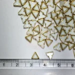Matt Kundan (Framed) Stones Triangle Shape 4MM (White) 10grams - Image 3