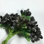 Artificial Pollen Flower for Jewelry Making (Black Colors) 1bunch