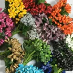 Artificial Pollen Flower for Jewelry Making (Mixed Colors) 1bunch