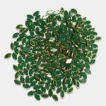 Matt Kundan (Framed) Stones Eye Shape 6mmx4mm Green Color (10grams)