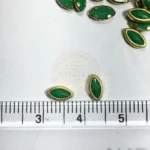Matt Kundan (Framed) Stones Eye Shape 6mmx4mm Green Color (10grams) - Image 3