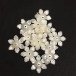 White Pearl Flower Beads (Hibiscus Shape) for Brooches Design (10Grams)