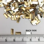 3*6mm Rectangle Shape Kundan Stone Gold Color (10Grams) - Image 3