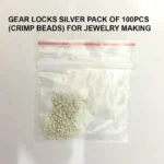 Gear Locks Silver Pack of 100pcs (Crimp Beads) for Jewelry Making - Image 2