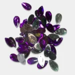 Kundan Stone Drop or Thilak Shape with Hole 16X9mm Color Violet (10grams)