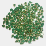 Matt Kundan (Framed) Stones Drop Shape 4mmx6mm Green Color (10grams)