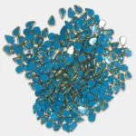 Matt Kundan (Framed) Stones Drop Shape 4mmx6mm Sky Blue Color (10grams)