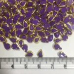 Matt Kundan (Framed) Stones Drop Shape 4mmx6mm Violet Color (10grams) - Image 3