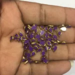 Matt Kundan (Framed) Stones Drop Shape 4mmx6mm Violet Color (10grams) - Image 2