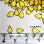 Matt Kundan (Framed) Stones Drop Shape 4mmx6mm Yellow Color (10grams) - Image 3