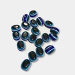 Blue Evil Eye 10mm Glass Beads for Making Charm Bracelet Jewelry (10grams)