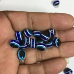 Blue Evil Eye 10mm Glass Beads for Making Charm Bracelet Jewelry (10grams) - Image 2