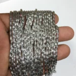 Eye Shape Beads 3MM Color Silver 1Bunch (12 Line) - Image 2